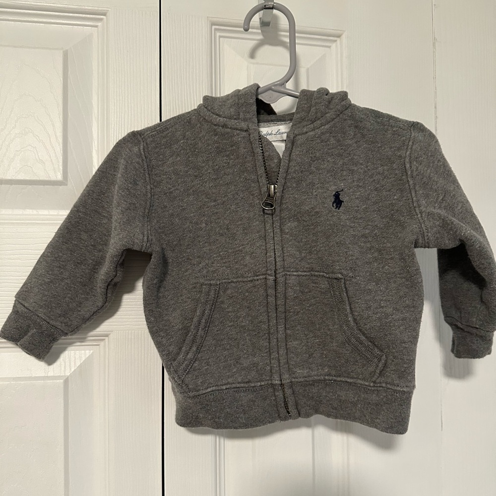 Gray baby Polo sweatshirt - 9M